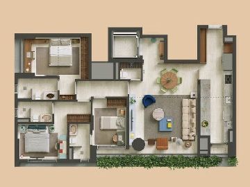 130m� | 3 su�tes com cozinha fechada