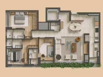 130m� | 3 su�tes e integra��o total