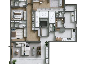 Planta 207m� | 4 su�tes