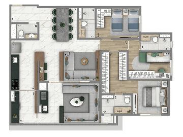 120m� | 3 su�tes 