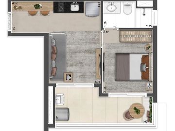 1 DORMIT�RIO 36M�